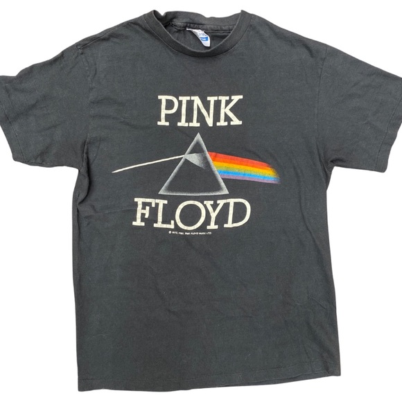 Vintage Single Stitch Pink Floyd Dark Side of the Moon 1982 T-shirt Medium - Picture 1 of 7